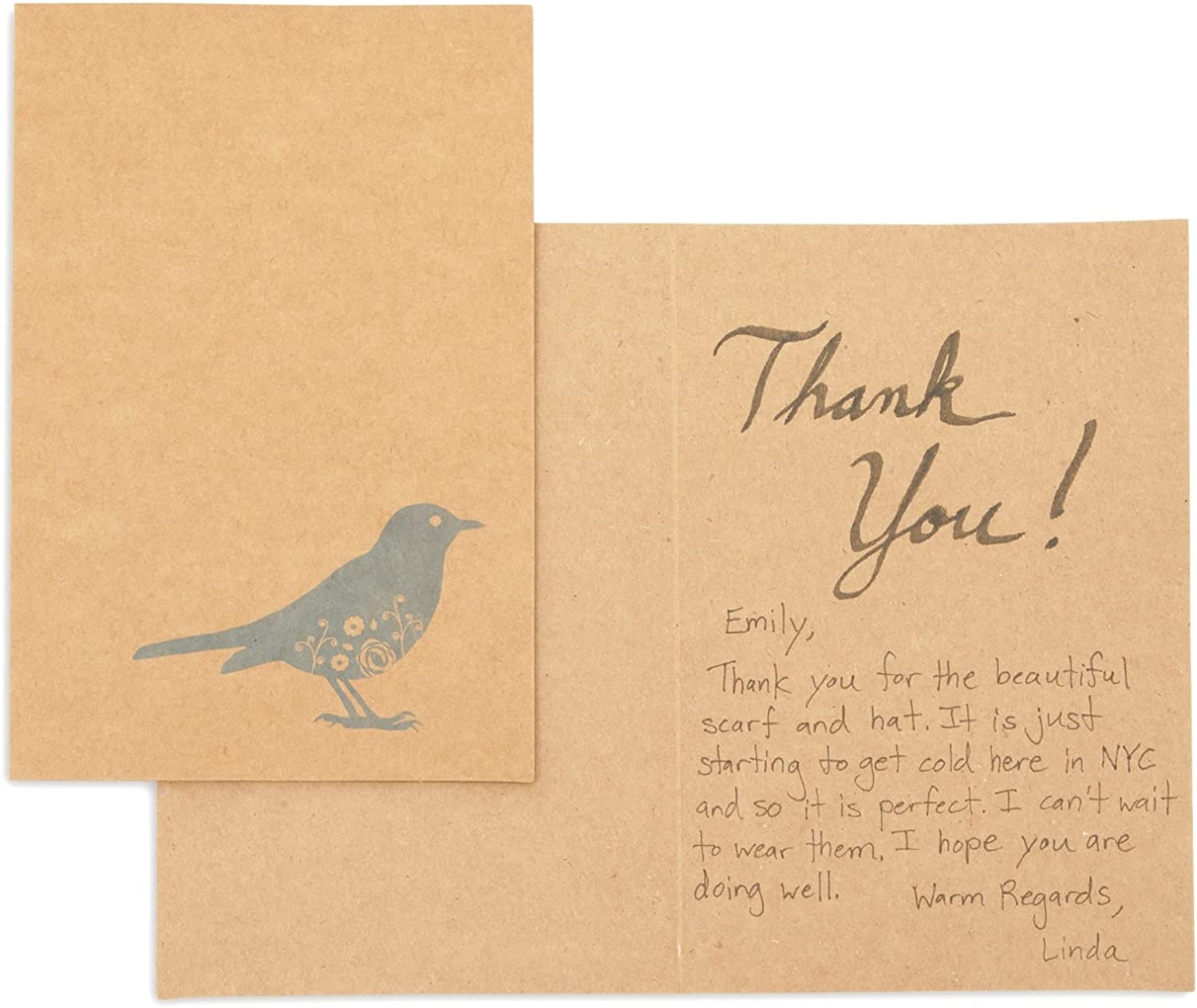 36 Pack Bird Note Cards with Envelopes, Blank All Occasion Thank You Cards, Rustic-Style (Kraft Paper, 4 x 6 In) - Image 4